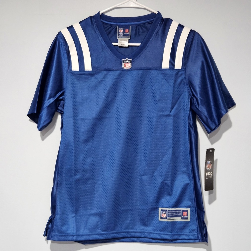 Pro Line Indianapolis Colts Women's Blank Jersey Size S Blue White
